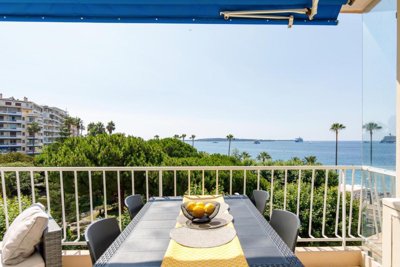 Vue Mer Exceptionnelle Sur Plage Du Midi En 1Re Ligne- 2 Chambres Cannes Exterior foto