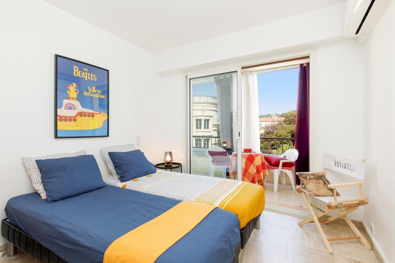 Vue Mer Exceptionnelle Sur Plage Du Midi En 1Re Ligne- 2 Chambres Cannes Exterior foto